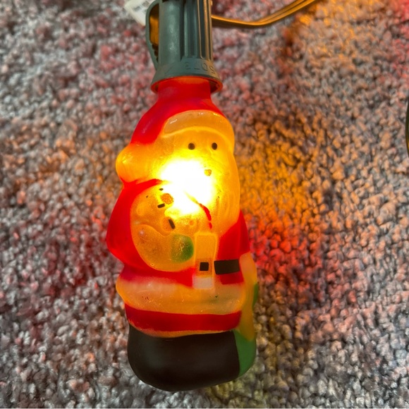 Kurt Adler Nostalgic Glass Light Santa Claus Christmas Tree String of Lights - Picture 3 of 6